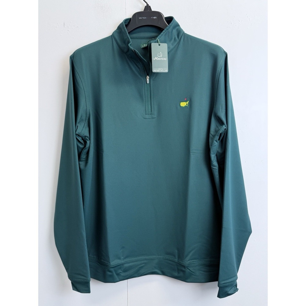 2026 Masters by Peter Millar SIze XL Green 1/4 Quarter Zip Golf Pullover Augusta